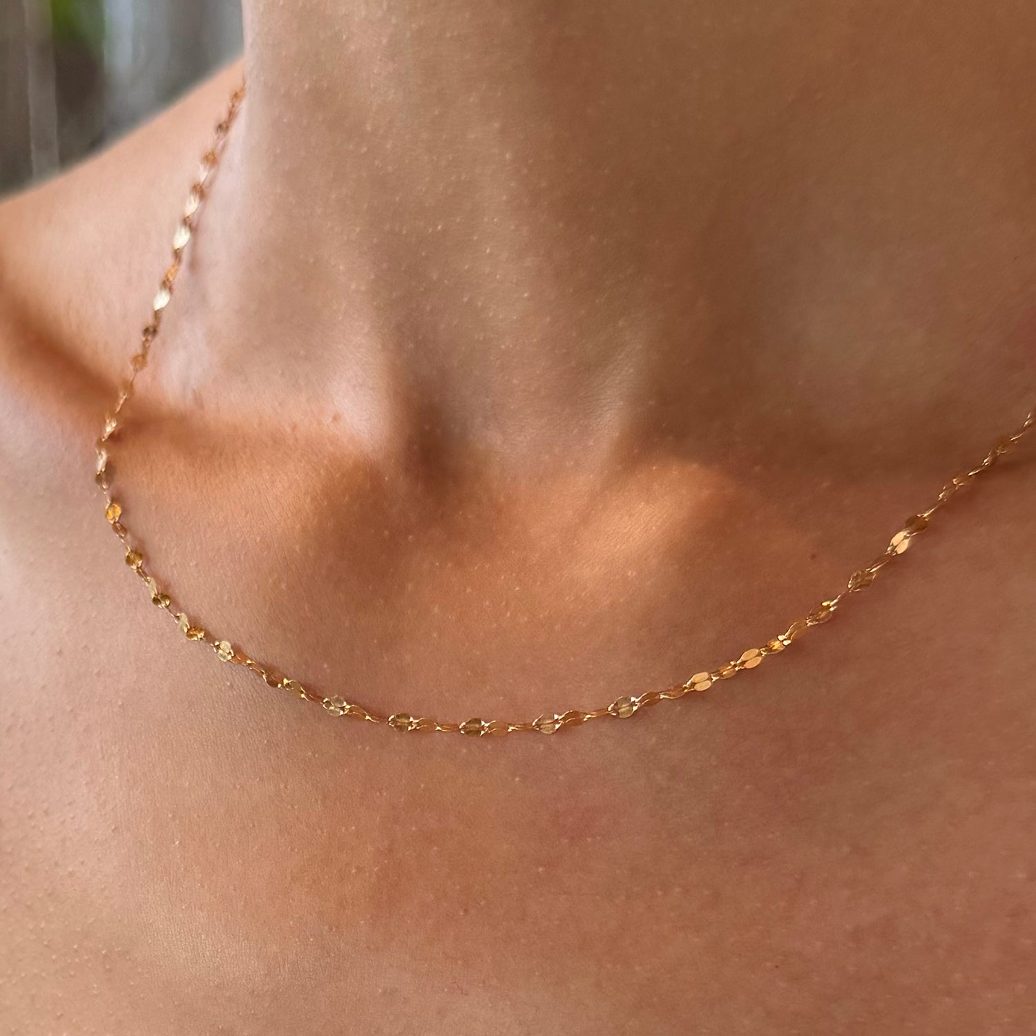 Shimmer Chain Goldfill Necklace