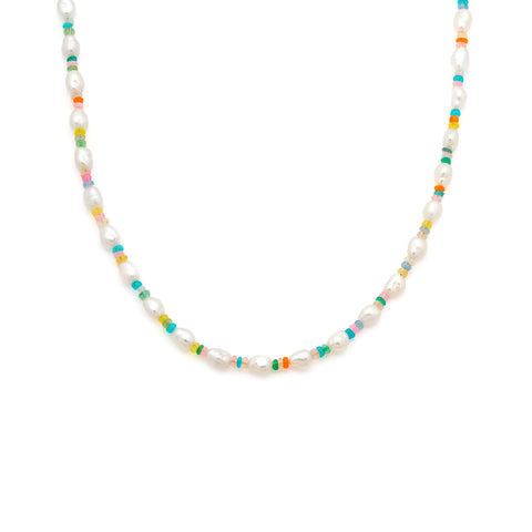 Amalfi Rainbow Necklace | Pearl & Opal