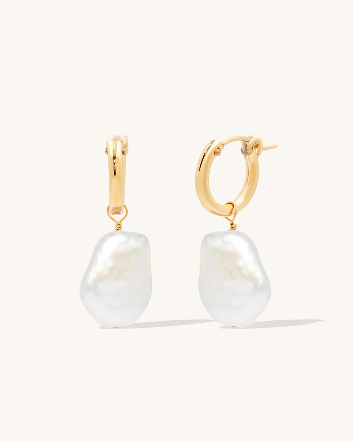 Gold Organic Hoops main image 1
