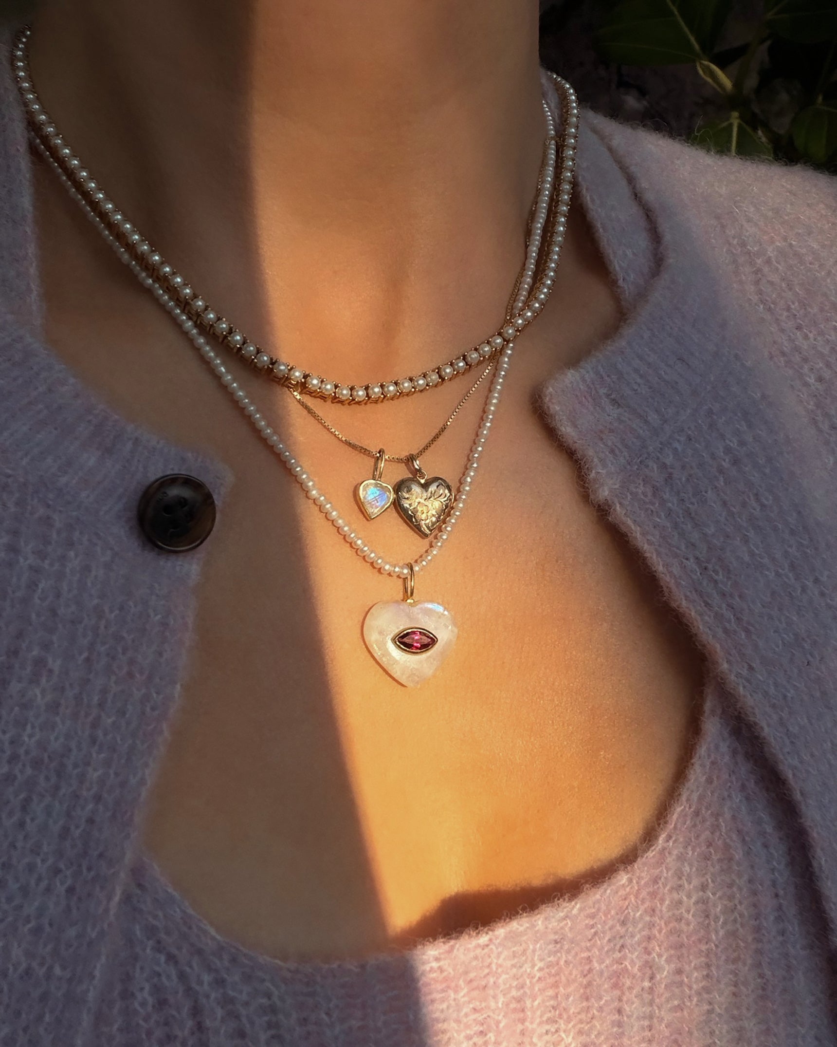 Petite Floral Heart Locket