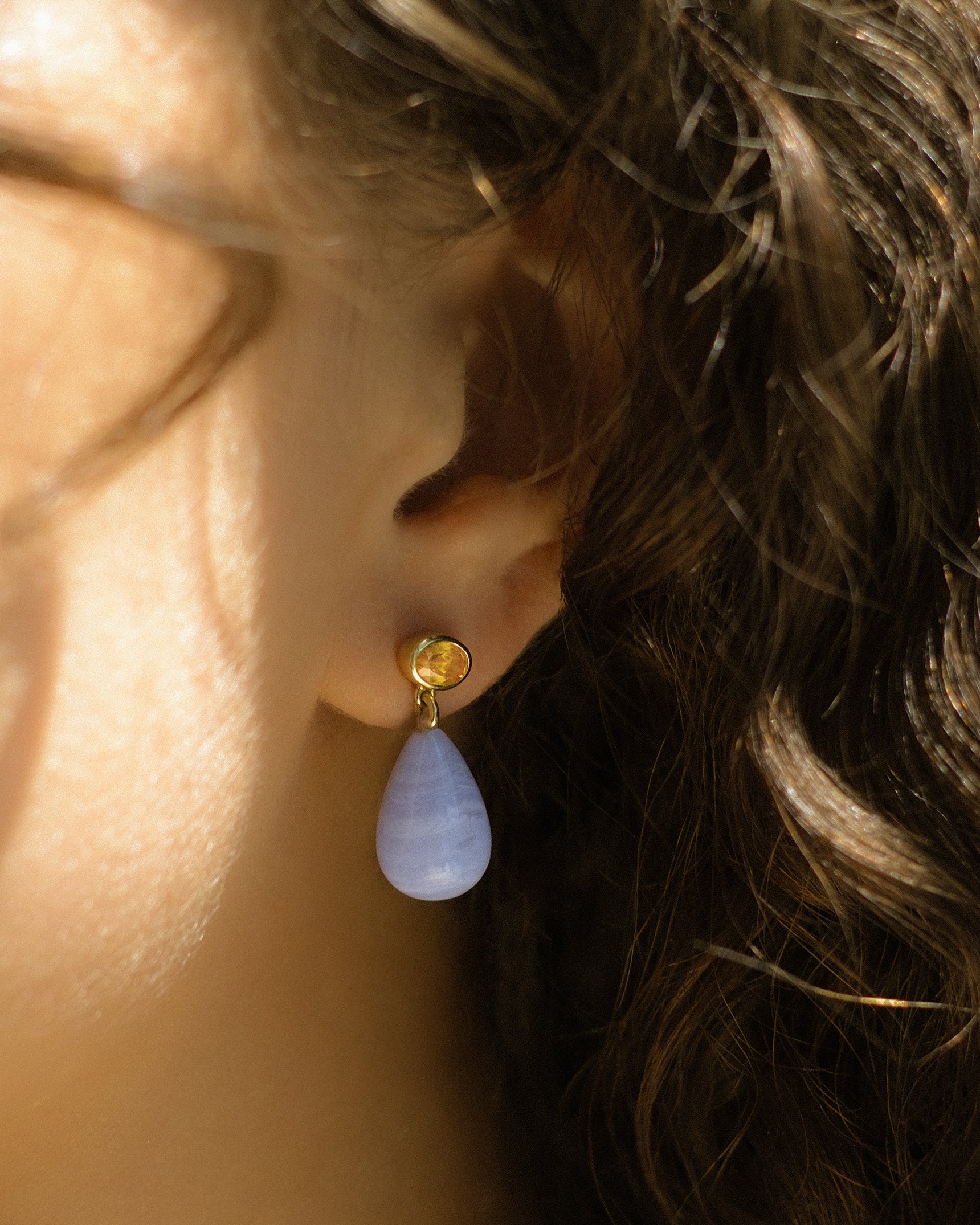 Ava Agate Drop Earrings