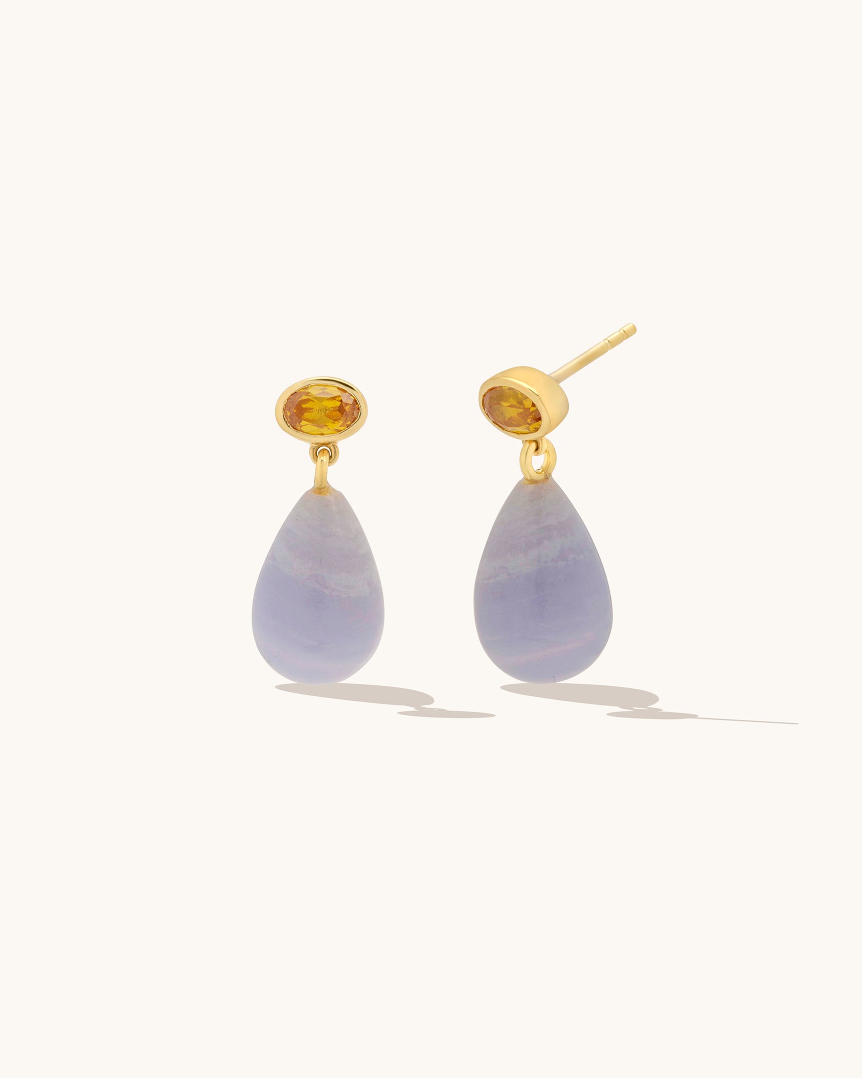 Ava Agate Drop Earrings