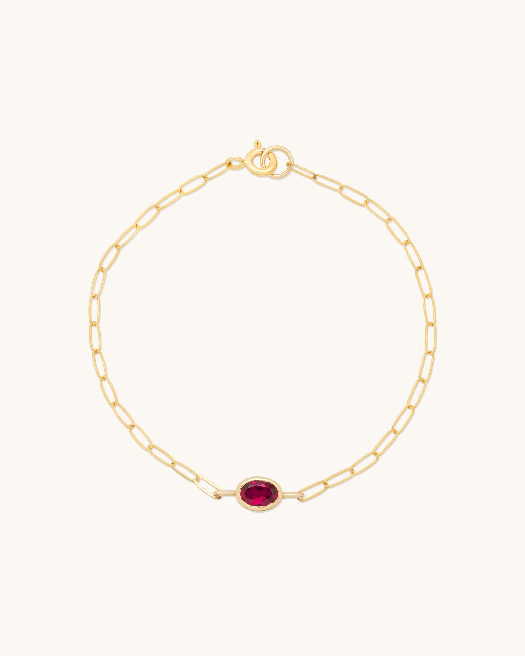 Oval Gemstone Bracelet