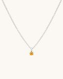 Birthstone Necklace | Silver & Citrine