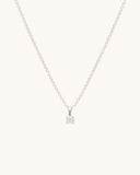 Birthstone Necklace | Silver & Opal