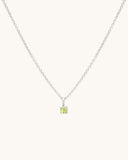 Birthstone Necklace | Silver & Peridot