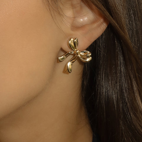 Bow Bold Earrings | Gold