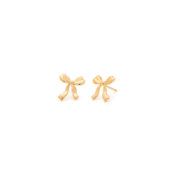 Bow Petite Earrings | Gold