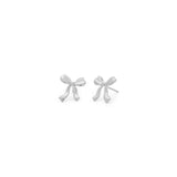 Bow Petite Earrings | Silver