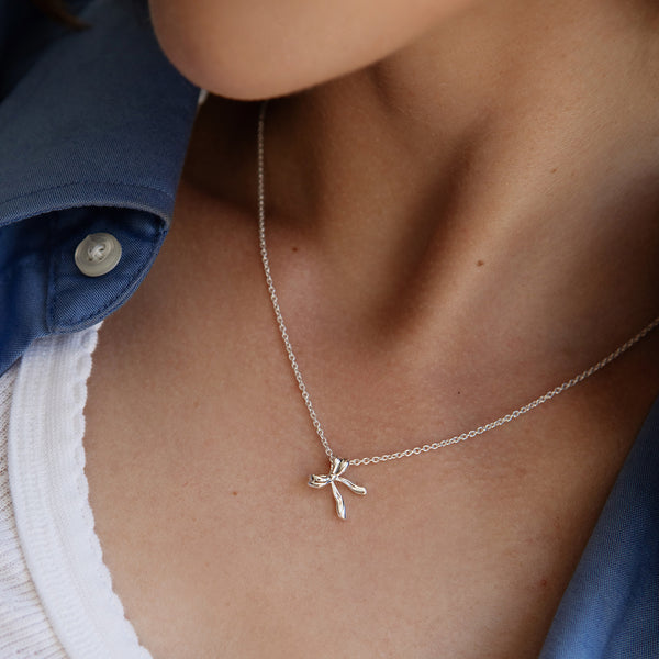 Bow Necklace | Silver