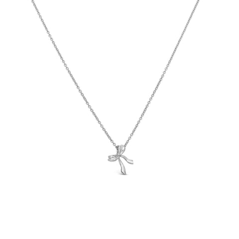 Bow Necklace | Silver