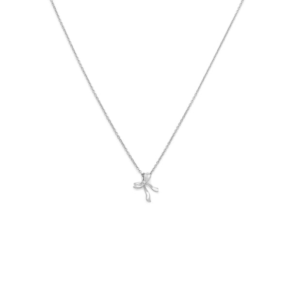 Bow Necklace | Silver