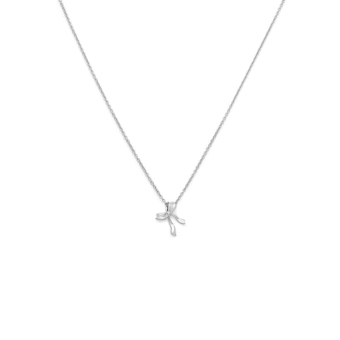 Bow Necklace | Silver