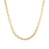 Braided Herringbone Necklace | Gold