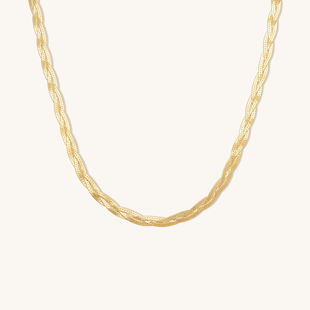 Rope Chain Two Tone Herringbone Necklace Rope Chain Herringbone