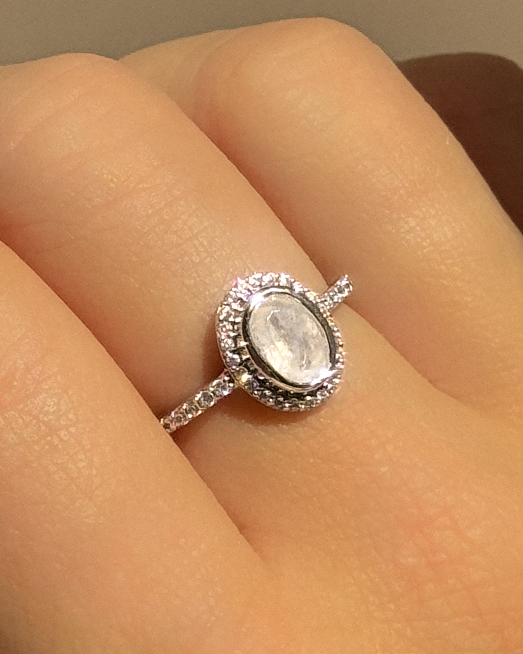 Cameo Moonstone Ring