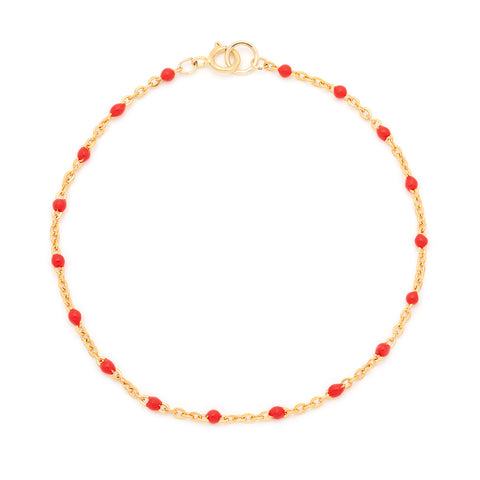 Candy Chain Anklet | Cherry & Goldfill