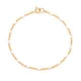 Candy Chain Anklet | Coconut & Goldfill