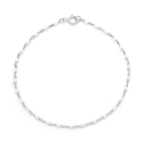 Candy Chain Anklet | Coconut & Silver