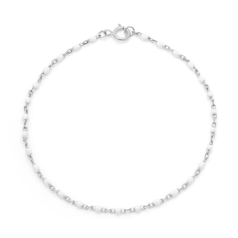 Candy Chain Anklet | Coconut & Silver