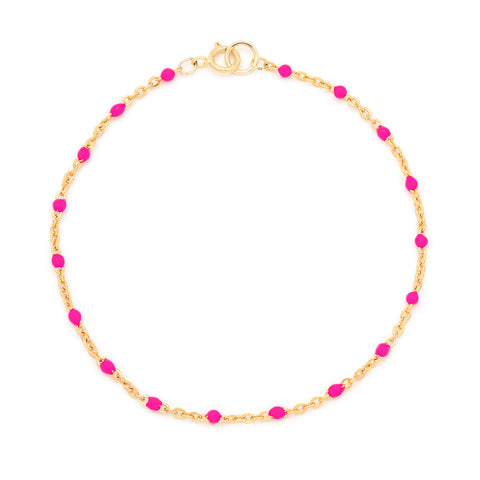 Candy Chain Anklet | Hot Pink & Goldfill