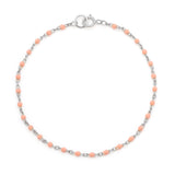 Candy Chain Anklet | Peach Fuzz & Silver