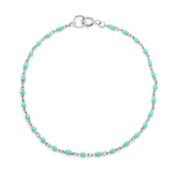 Candy Chain Anklet | Turquoise & Silver