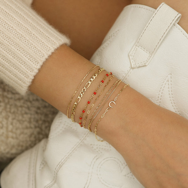 Candy Chain Anklet | Cherry & Goldfill