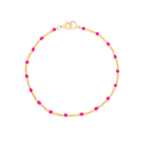 Candy Chain Bracelet | Hot Pink & Goldfill