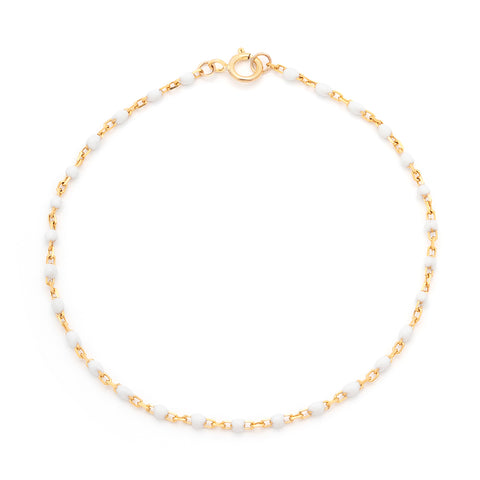 Candy Chain Anklet | Coconut & Gold