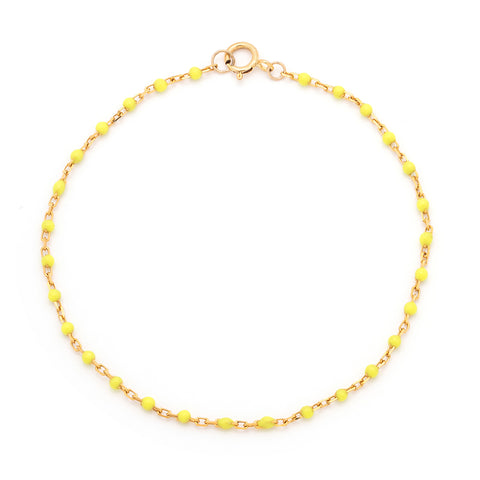 Candy Chain Anklet | Lemon & Gold