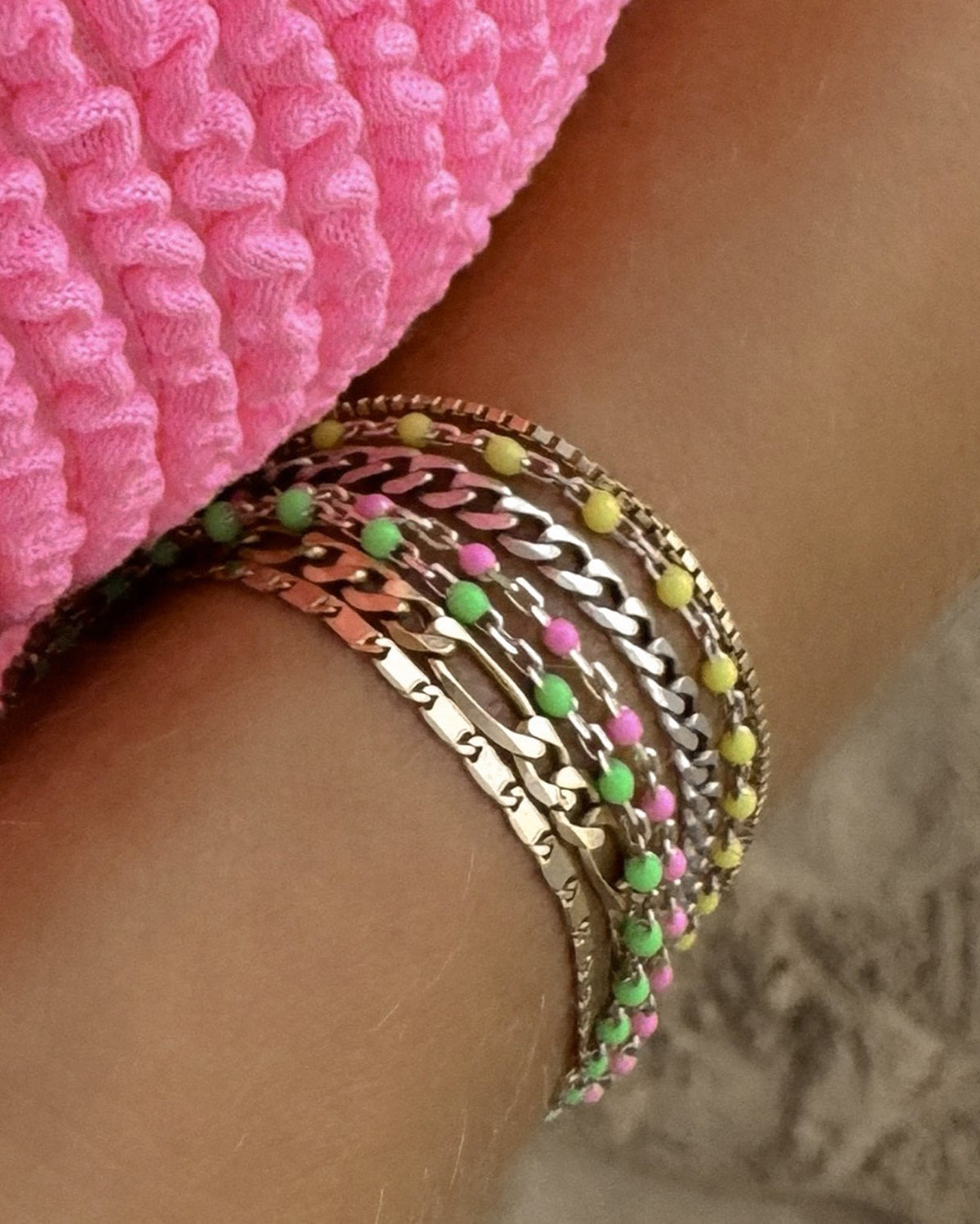 Lime Candy Chain Bracelet