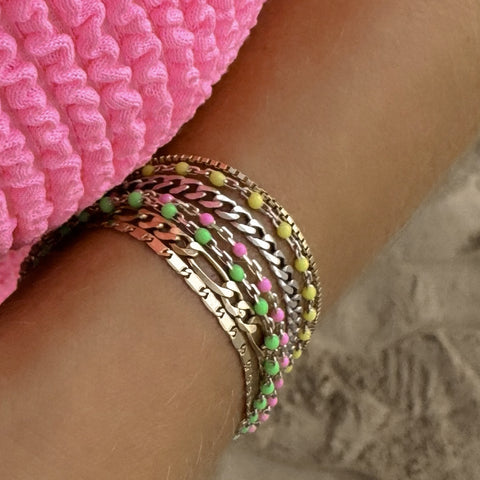 Candy Chain Bracelet | Lime & Silver