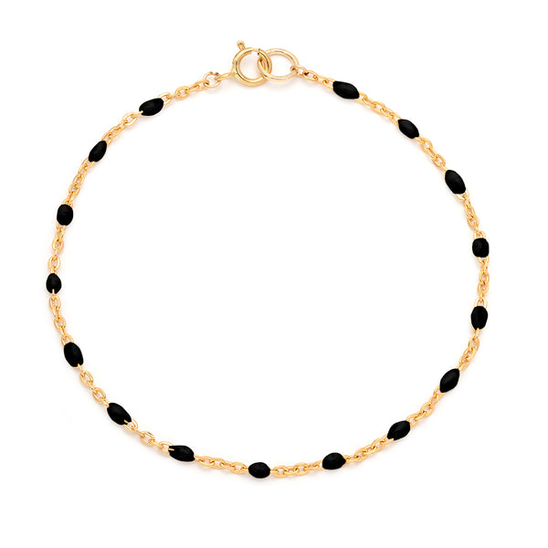 Candy Chain Anklet | Licorice & Goldfill