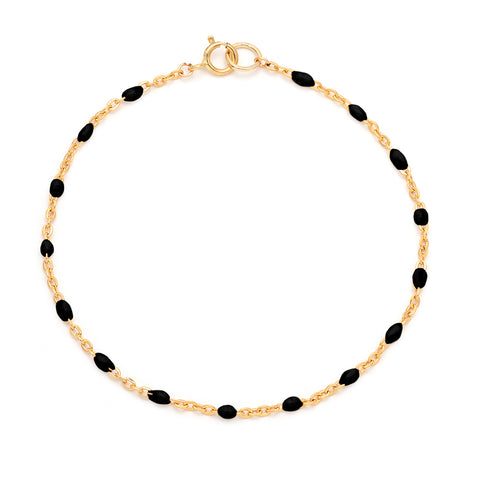 Candy Chain Anklet | Licorice & Goldfill