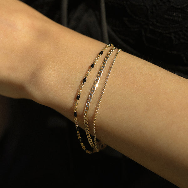 Candy Chain Anklet | Licorice & Goldfill