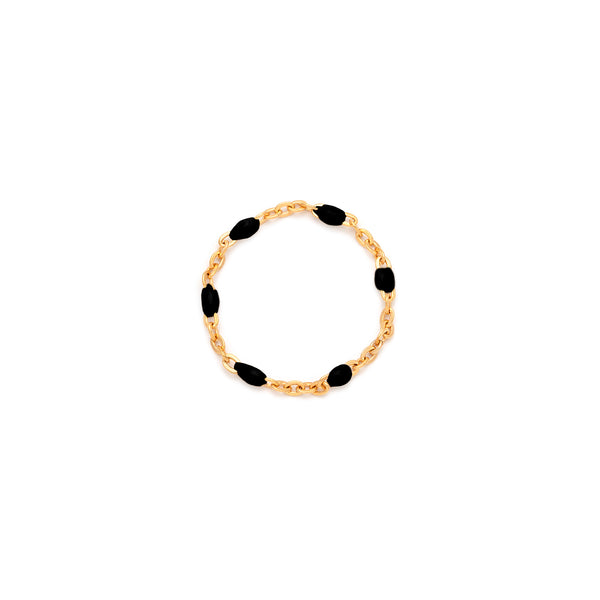 Candy Chain Ring | Licorice & Goldfill