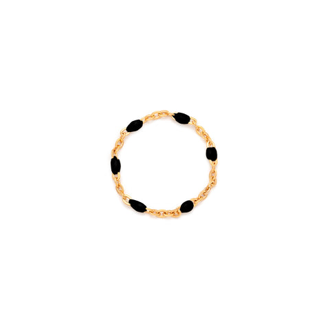 Candy Chain Ring | Licorice & Goldfill