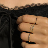 Candy Chain Ring | Licorice & Goldfill