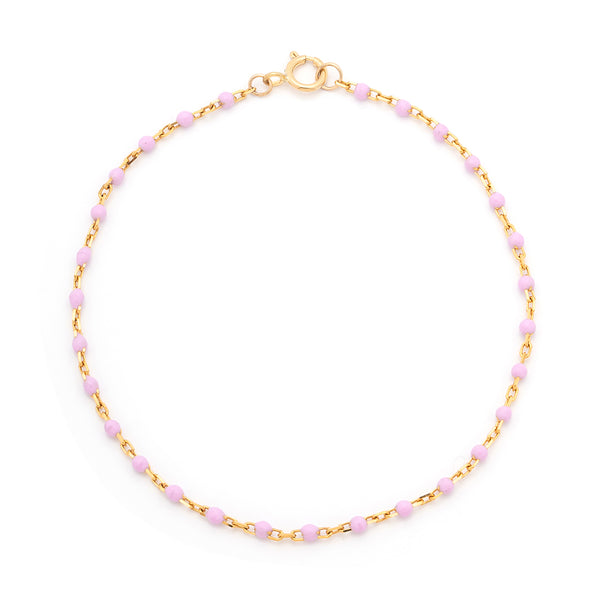Candy Chain Anklet | Lilac & Gold