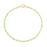 Candy Chain Anklet | Lime & Gold