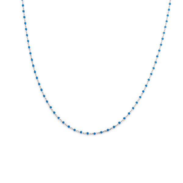 Candy Chain Necklace | Azul & Silver