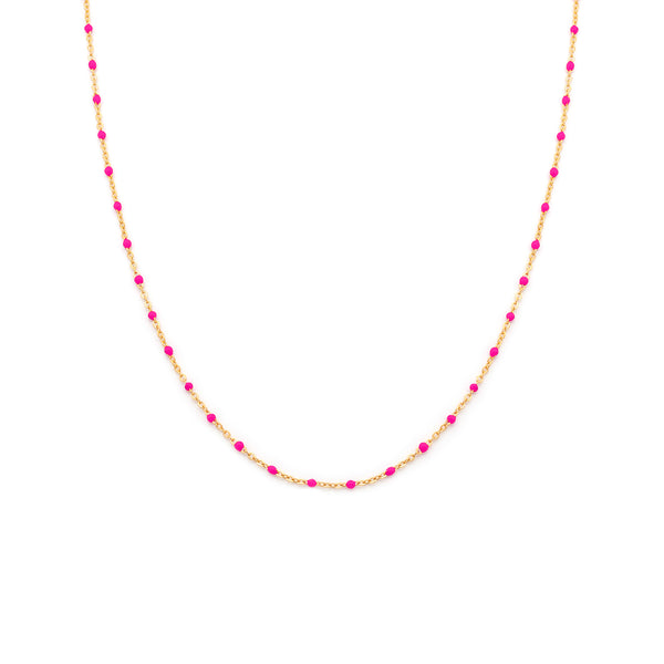 Candy Chain Necklace | Hot Pink & Goldfill