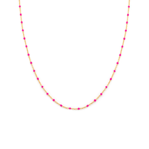 Candy Chain Necklace | Hot Pink & Goldfill