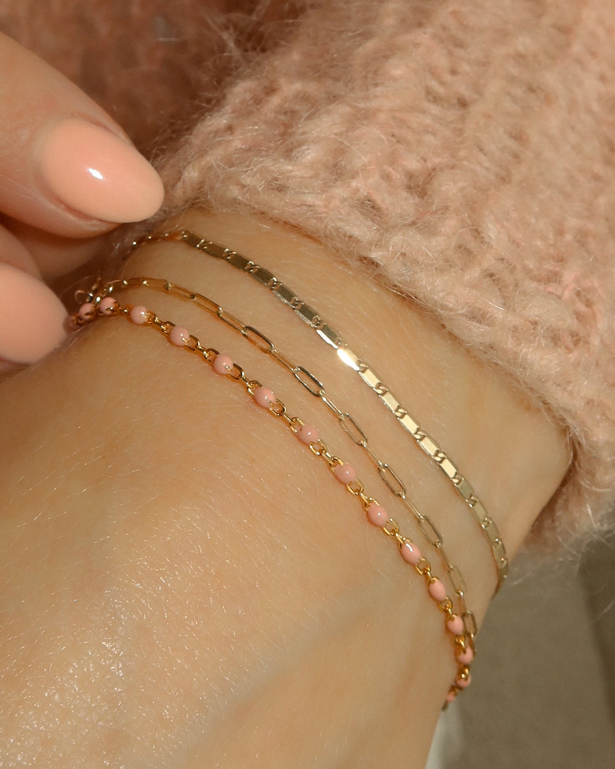 Peach Fuzz Candy Chain Anklet