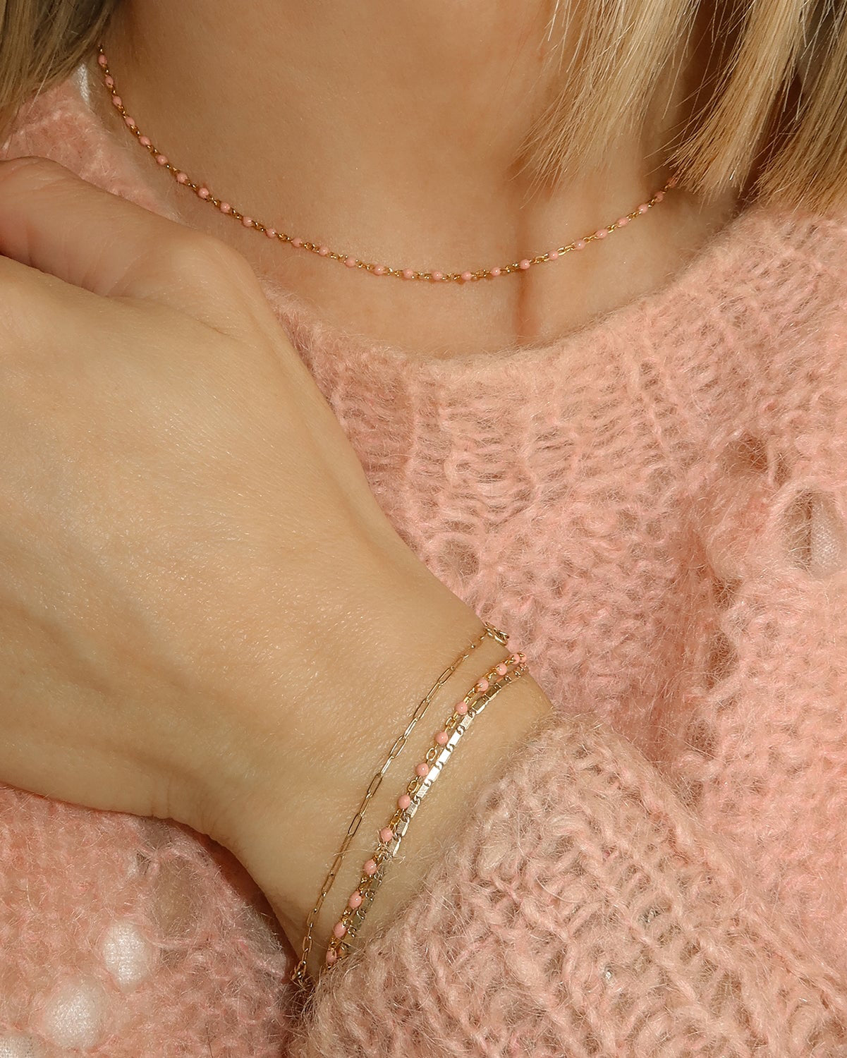 Peach Fuzz Candy Chain Necklace