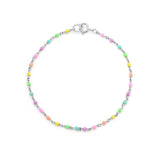 Candy Chain Bracelet | Rainbow & Silver