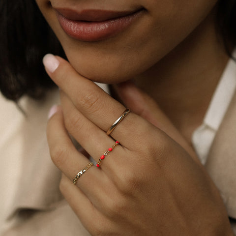 Candy Chain Ring | Cherry & Goldfill