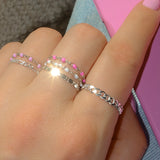 Candy Chain Ring | Bubblegum & Silver