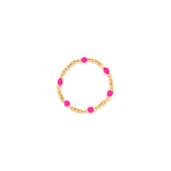 Candy Chain Ring | Hot Pink & Goldfill